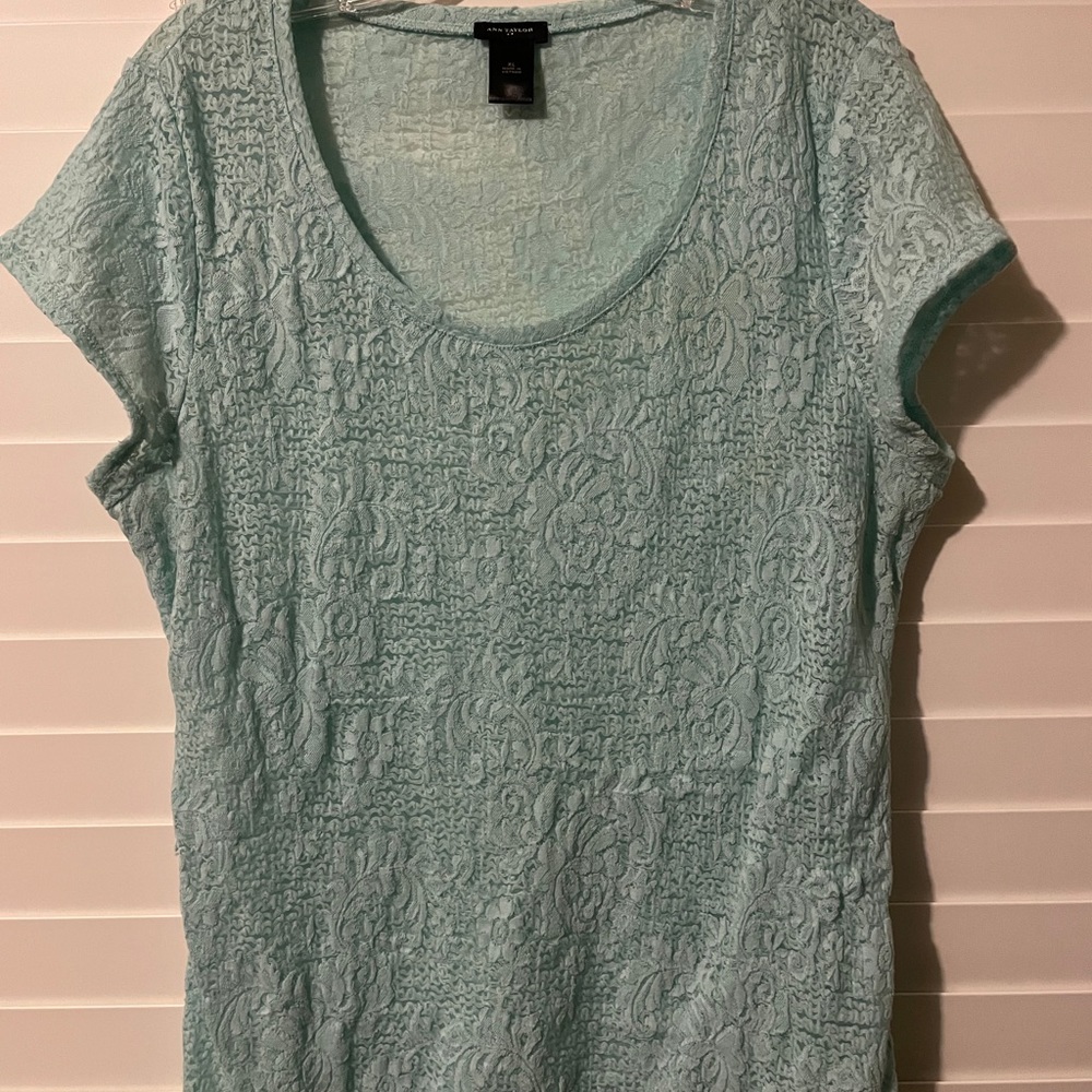 Ann Taylor sheer lace top
